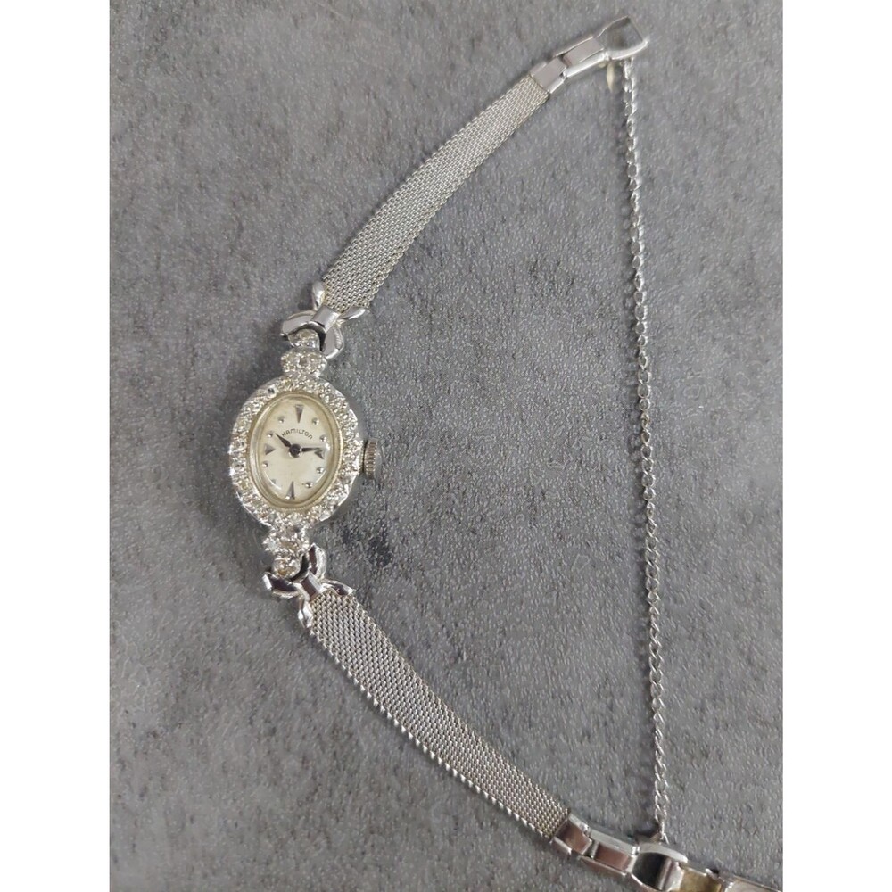 Hamilton 14k Diamond Dress Watch Vintage